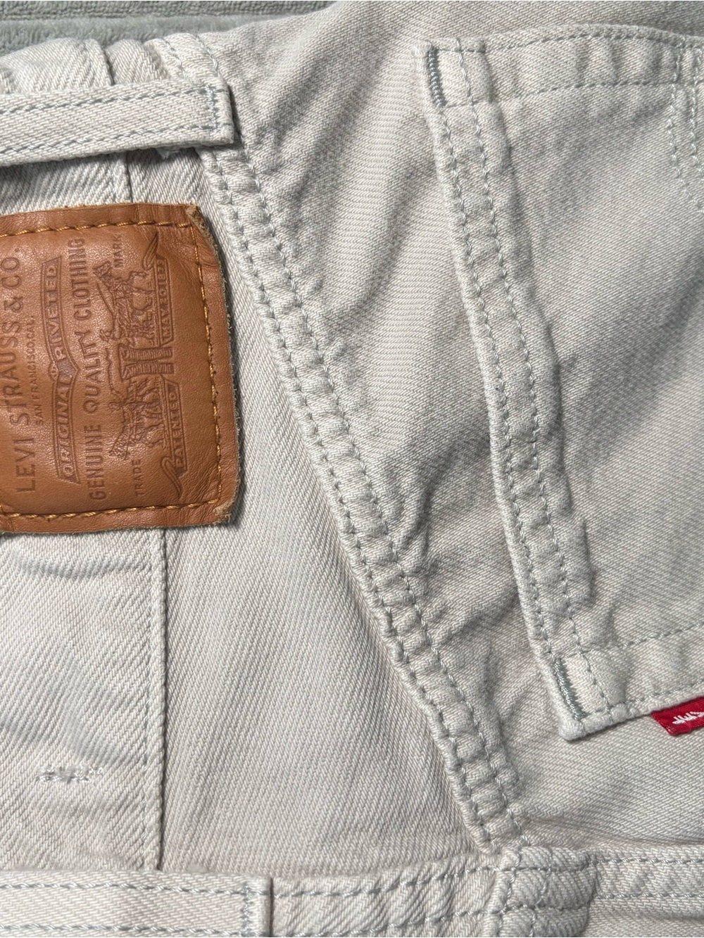 Levi's Ribcage Wide Leg High-Rise Jeans in Cream - Picture 8 of 8